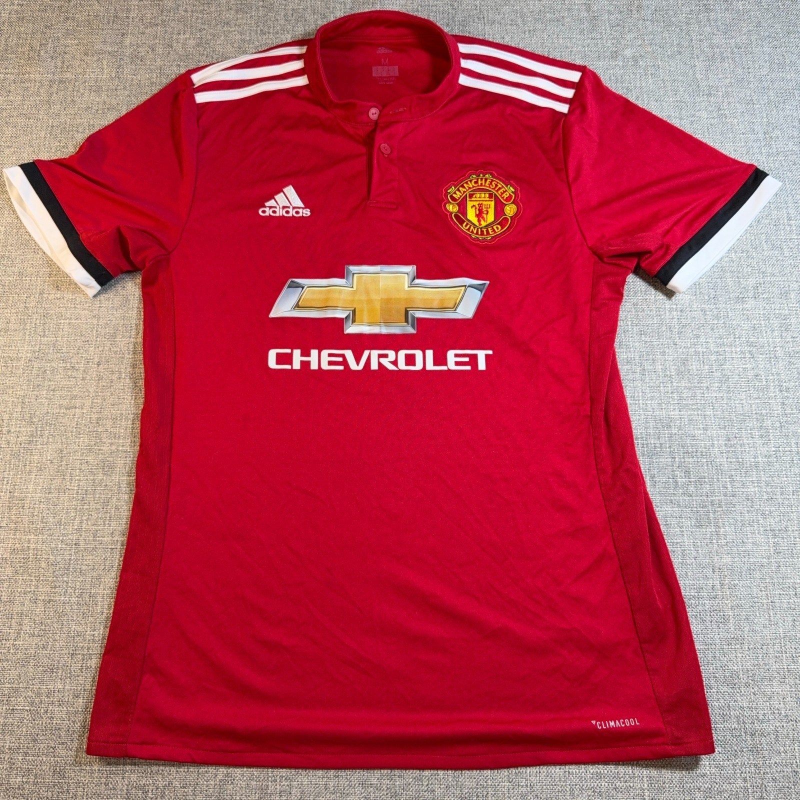 Adidas Manchester United 2017-18 Home Jersey Mens M Red Soccer Football