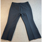 Liverpool Los Angeles Womens 14/32 Black Cropped Flare Dress Pants Stretch Flaw