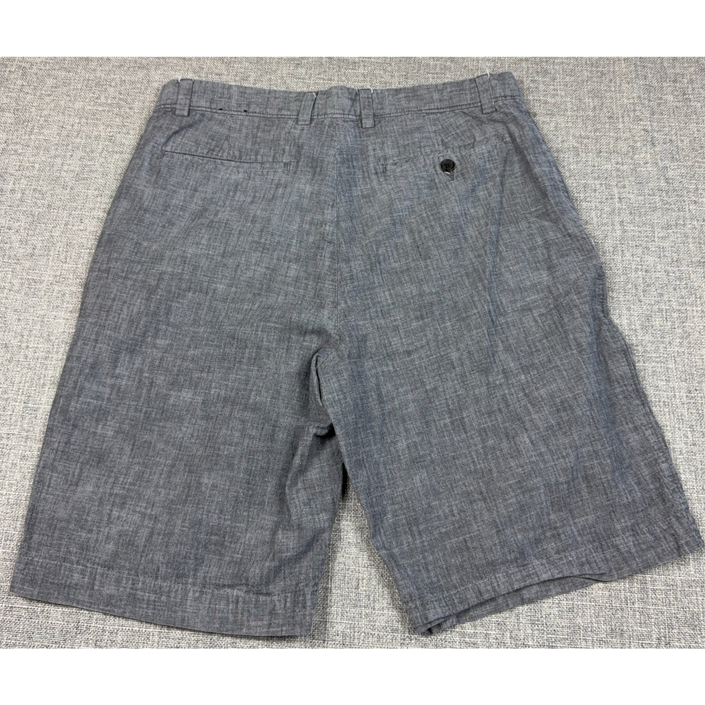 Banana Republic Mens Shorts Lot of 3 Charcoal Gray Linen Textured Blue 33W