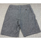 Banana Republic Mens Shorts Lot of 3 Charcoal Gray Linen Textured Blue 33W