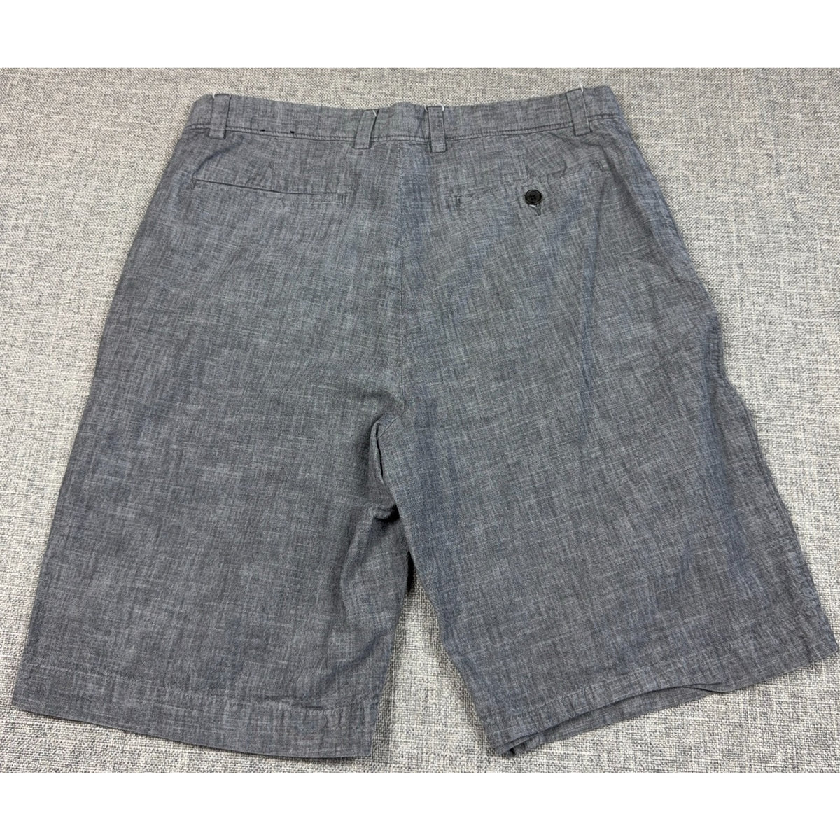 Banana Republic Mens Shorts Lot of 3 Charcoal Gray Linen Textured Blue 33W