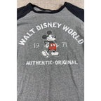 Disney Parks Walt Disney World 1971 Mickey Mouse Raglan Shirt Mens XL Gray