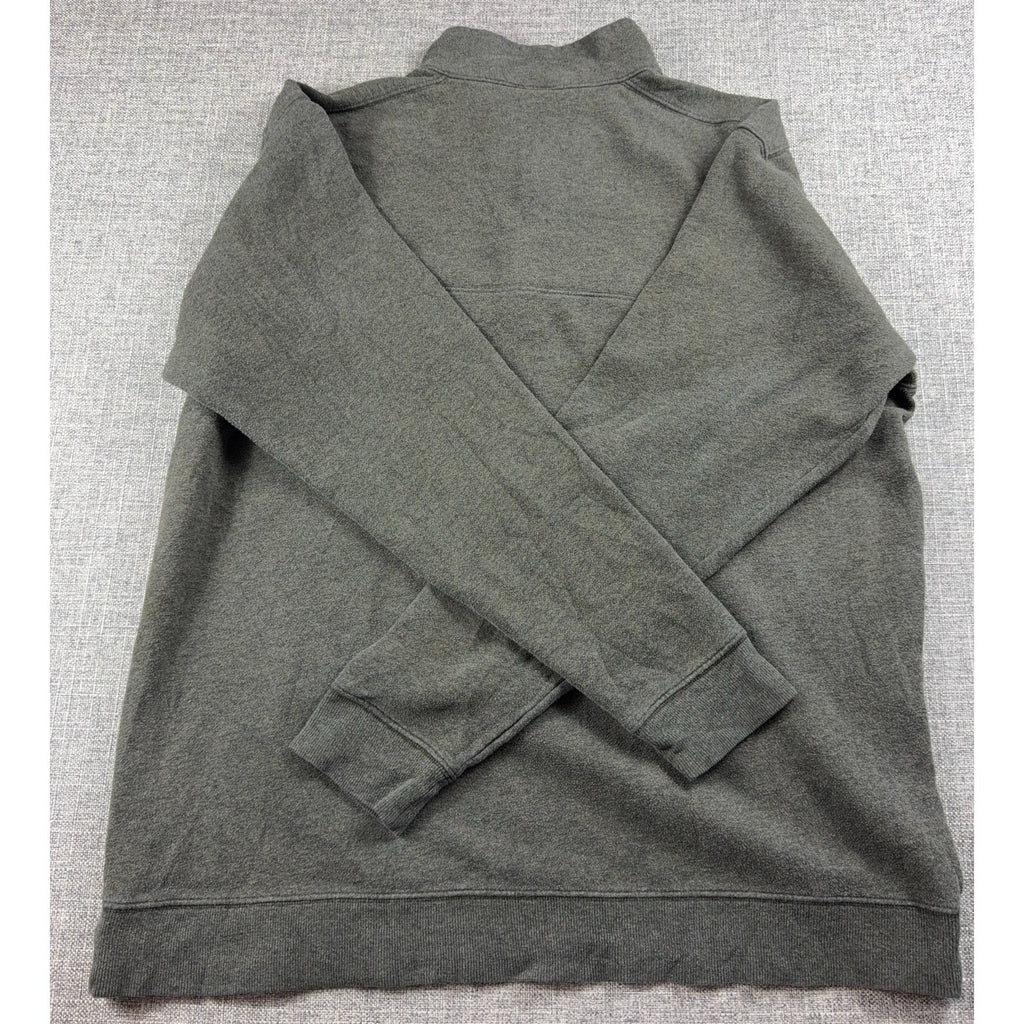 Columbia Mens XL Quarter Zip Pullover Gray Fleece Lined Outdoor Hiking Sweater