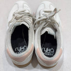 Ryka Womens Walking Shoes Size 6.5 White Pink Comfort Sneakers Arch Support