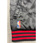 Adidas Chicago Bulls NBA Quilted Satin Bomber Jacket Black Red L 2013 Trefoil