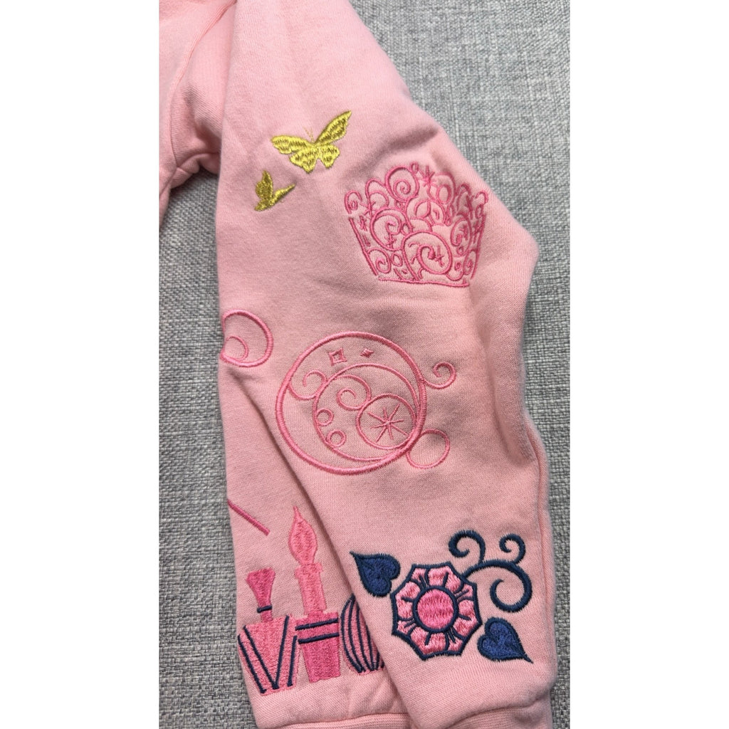 BoxLunch Wicked Glinda Embroidered Pink Crewneck Sweatshirt Women Large