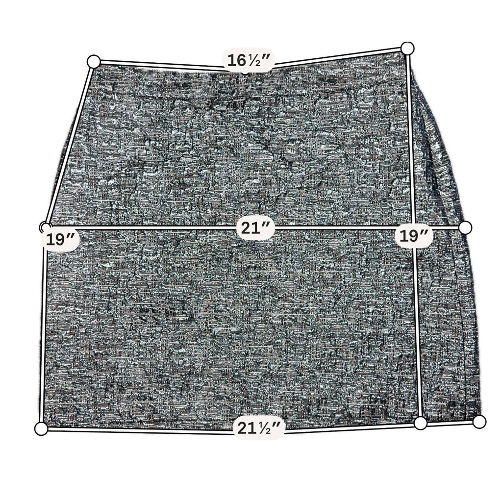Banana Republic Skirt Womens 8 Black Silver Metallic Jacquard Mini Lined