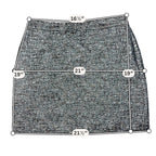 Banana Republic Skirt Womens 8 Black Silver Metallic Jacquard Mini Lined