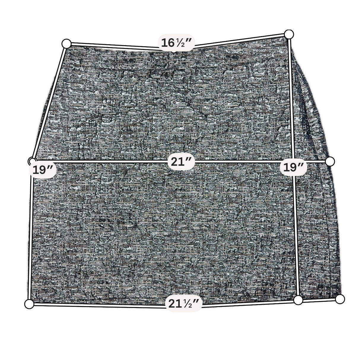 Banana Republic Skirt Womens 8 Black Silver Metallic Jacquard Mini Lined