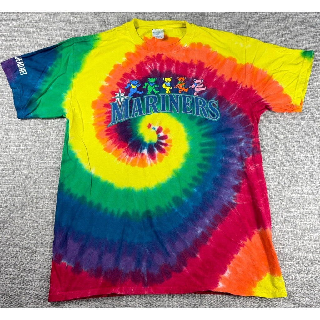 Seattle Mariners Grateful Dead Tie Dye Shirt Mens M Dancing Bears Deadhead MLB
