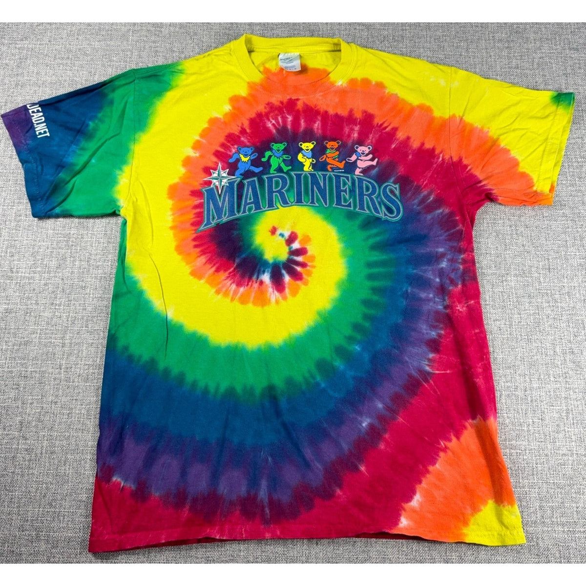 Seattle Mariners Grateful Dead Tie Dye Shirt Mens M Dancing Bears Deadhead MLB