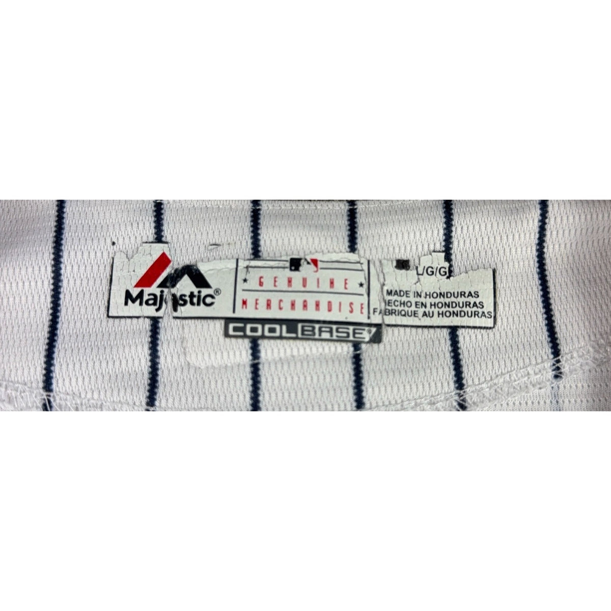 Joe Mauer Minnesota Twins Majestic Cool Base Jersey Mens L MLB Pinstripe #7