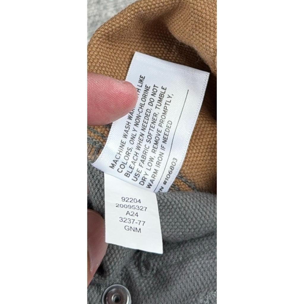 Duluth Trading Co Work Pants Mens 40x34 Relaxed Fit Gray Cargo Utility Canvas