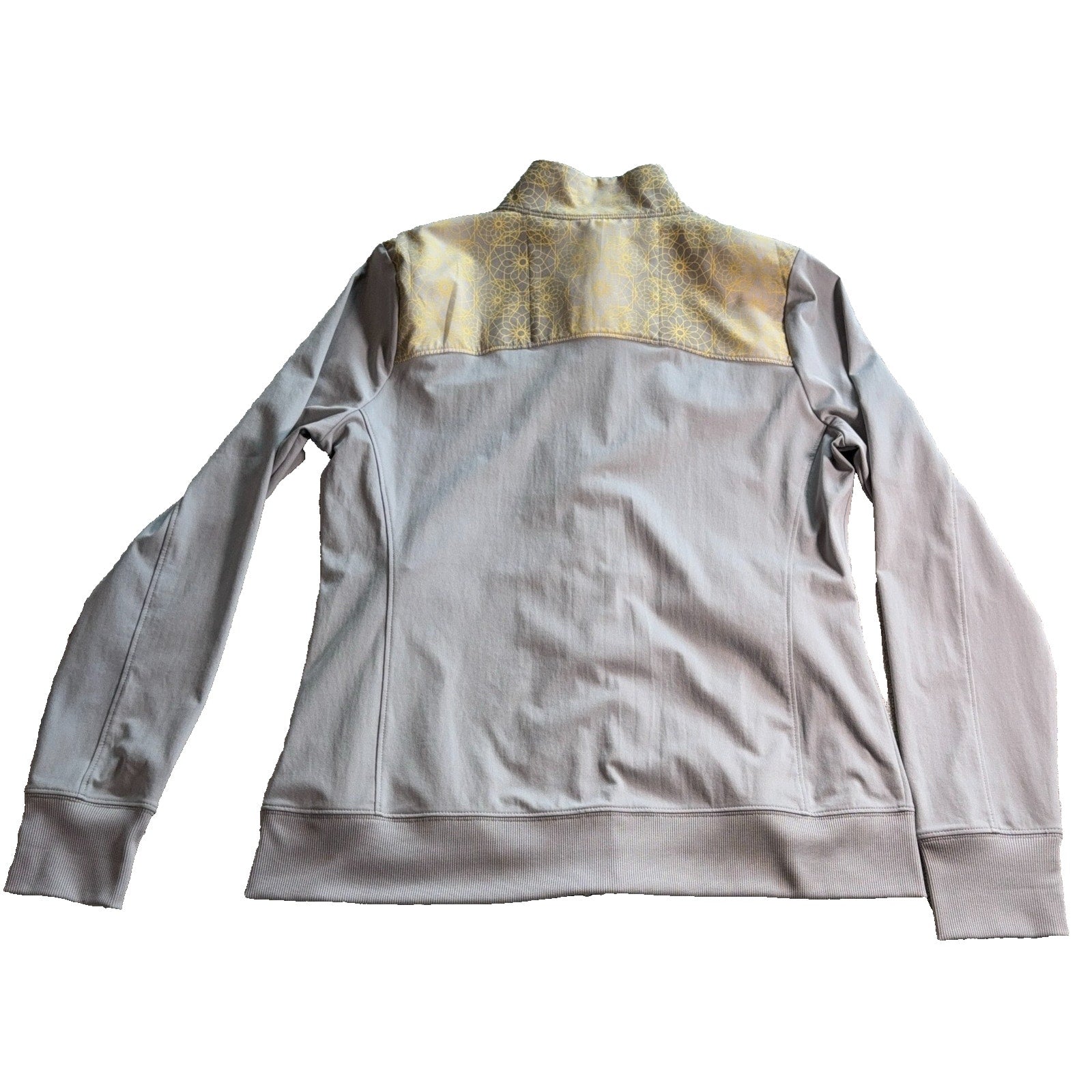 Annika Cutter & Buck Jacket Womens Small Petite Gray Yellow Full