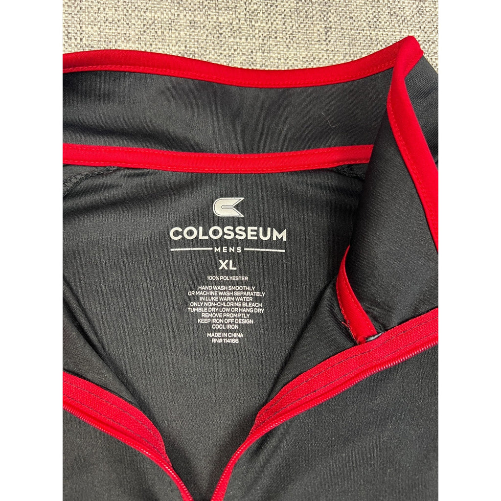 Colosseum Ohio State Buckeyes Quarter Zip Pullover Men's XL Black Red OSU