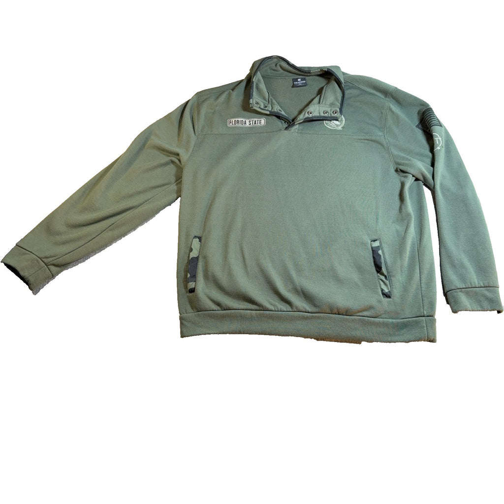 Florida State Seminoles Colosseum Pullover Mens XXL OHT Military Green Fleece