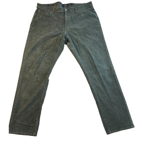 Lucky Brand 410 Athletic Slim Green Corduroy Pants Mens 40x32 5 Pocket