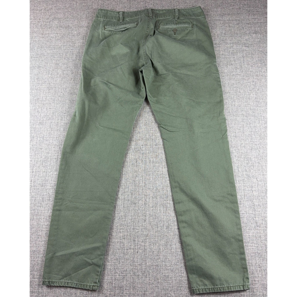 Denim & Supply Ralph Lauren Mens 29 Olive Green Chino Pants Cotton Straight