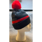 Liverpool FC Warrior Pom Beanie Hat 2012-15 LFC Soccer Black Red Gray OS