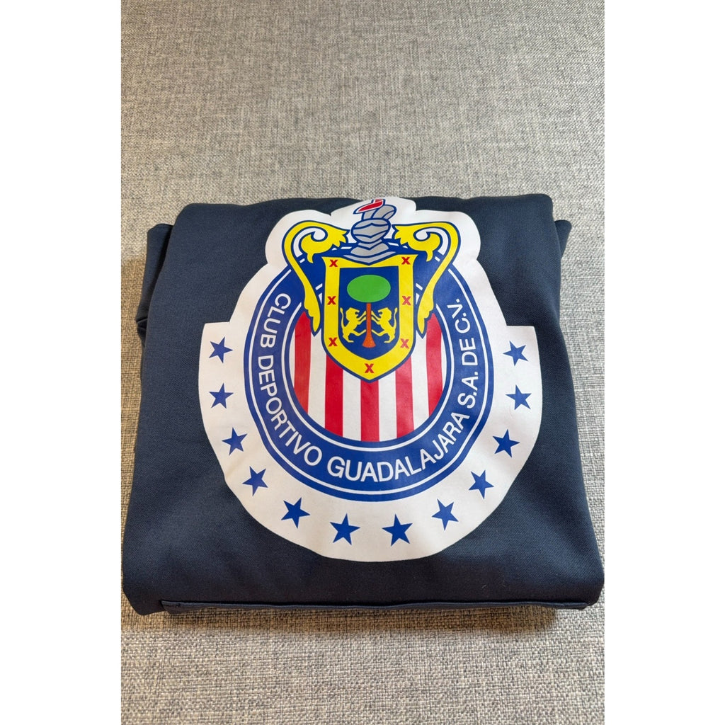 CD Guadalajara Chivas Rayadas Hoodie L Gray Soccer Club Pullover Flawed