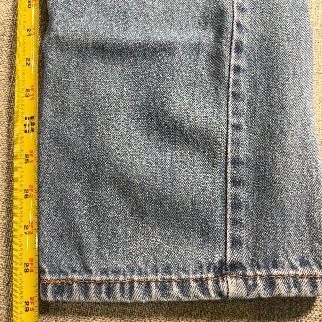 Levi's 505 Regular Fit Jeans Mens 34x32 Light Wash Straight Leg 100% Cotton