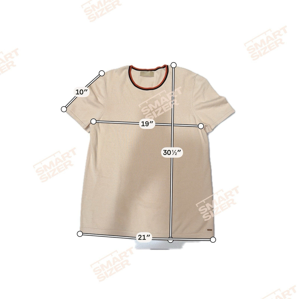 Velez Artisan Knit Top Womens L Beige 100% Cotton Short Sleeve Minimalist Luxury