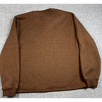 Coleman Sherpa Lined Henley Mens XL Brown Waffle Knit Workwear Pullover