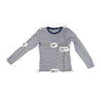 Levi’s Women’s L Striped Long Sleeve Shirt Navy White Red Slim Fit Y2K