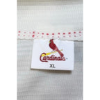 St Louis Cardinals MLB SGA Jersey Adult XL White Scott Credit Union Blank Back