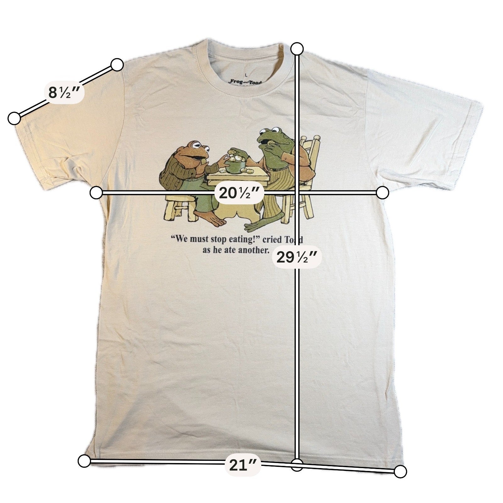 Frog and Toad Together T Shirt Mens Large "We Must Stop Eating" Arnold Lobel