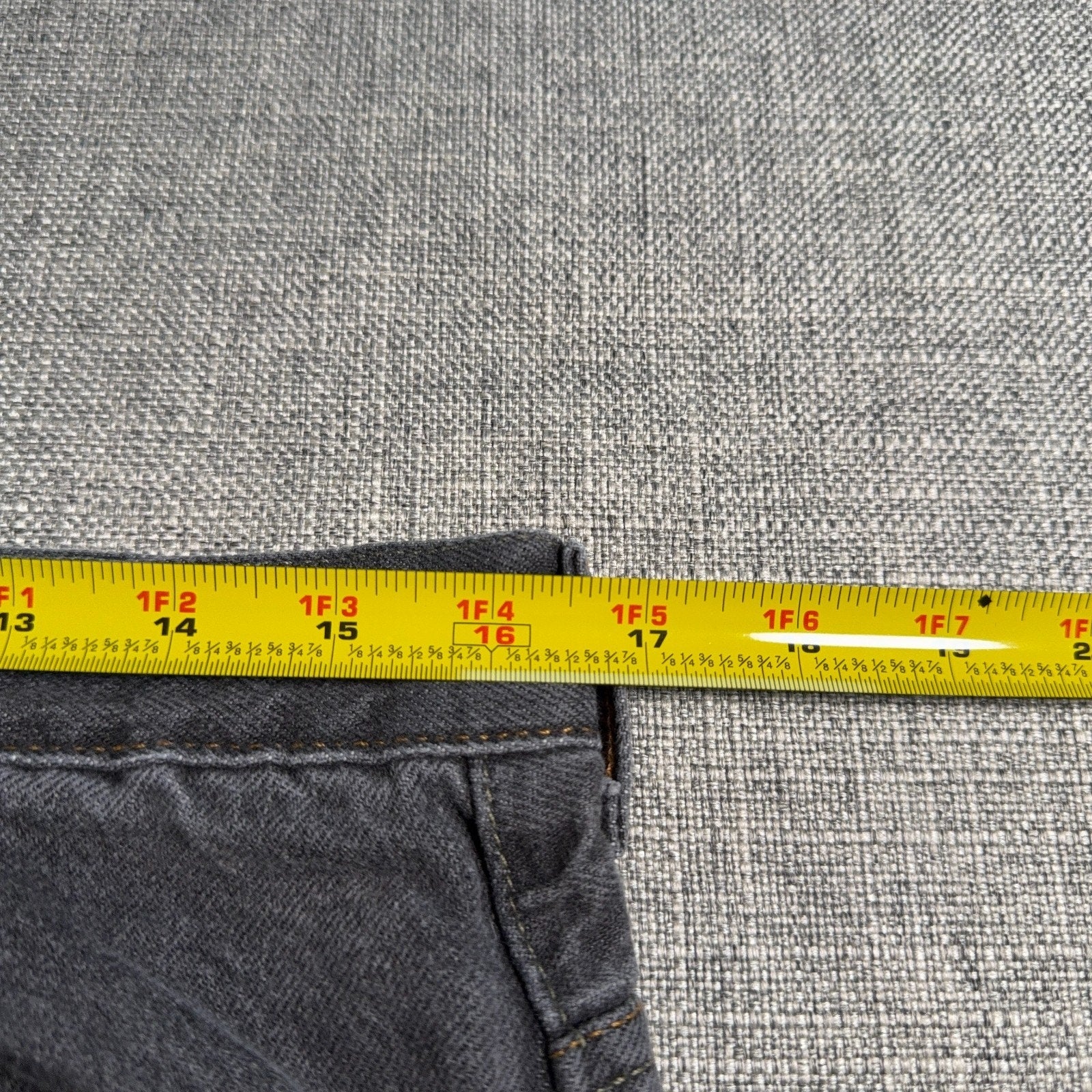 Kikwear Rushmore Jeans Mens 33x30 Gray Baggy Wide Leg Y2K Rave Skater Denim