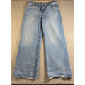 Madewell Low-Slung Baggy Jeans Womens 30 Hamburg Wash NS198 Raw Hem