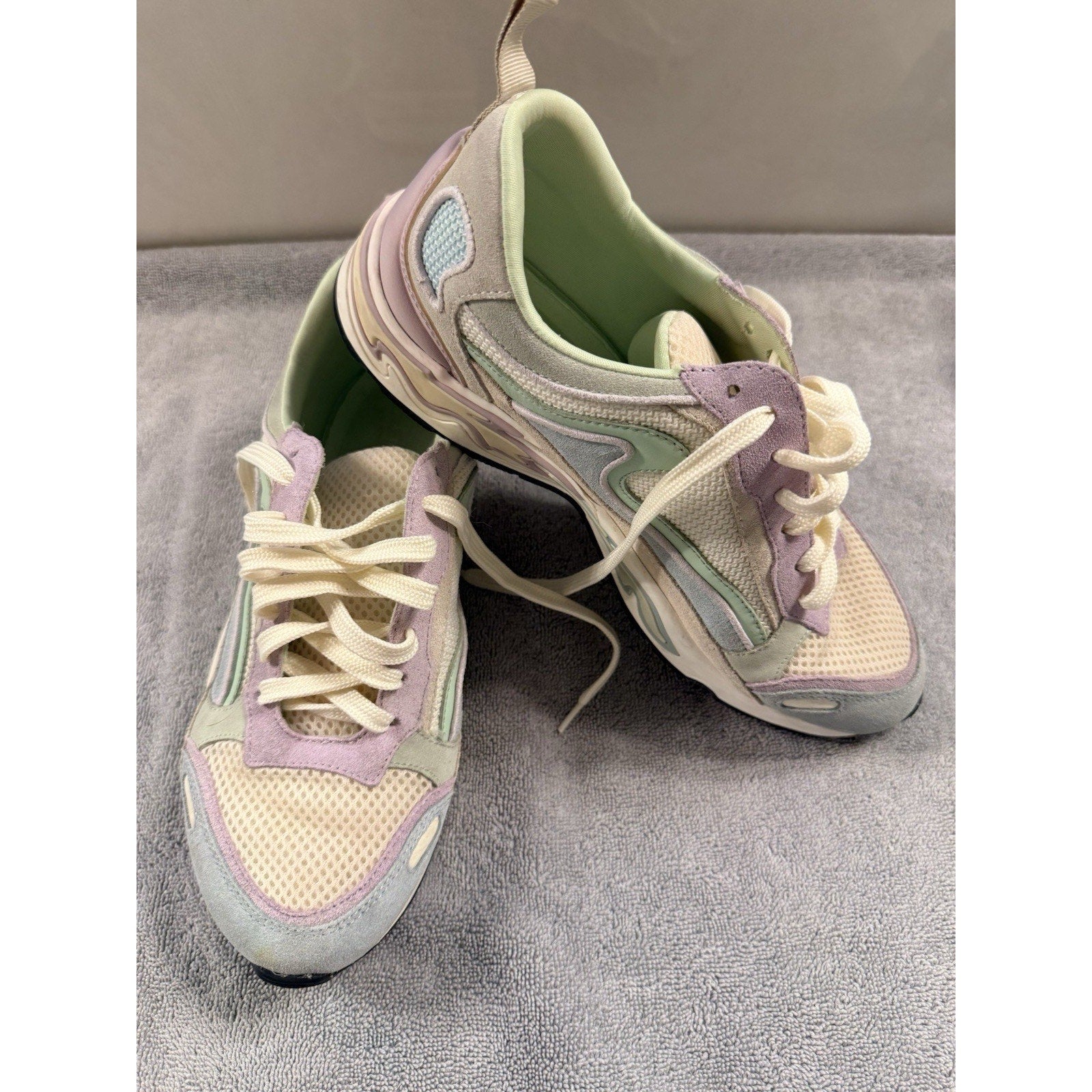 Sandro Paris Pastel Chunky Sneakers Women’s US 7.5 Designer Shoes Multi Color