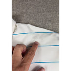 Dunning Golf Polo Shirt Mens XXL White Blue Stripe Stretch Performance SV Logo