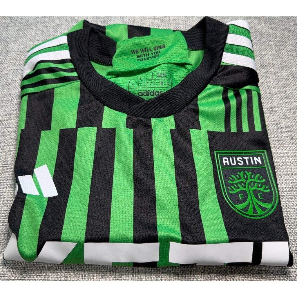 Austin FC 2023 2024 Adidas Authentic Las Voces Jersey Men L MLS YETI HI1836