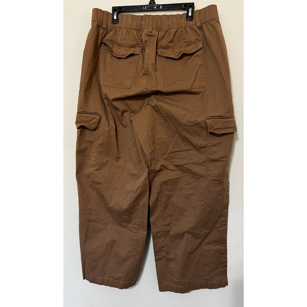 Ava & Viv Cargo Pants Women’s XXL Brown Utility Straight Leg Plus Size