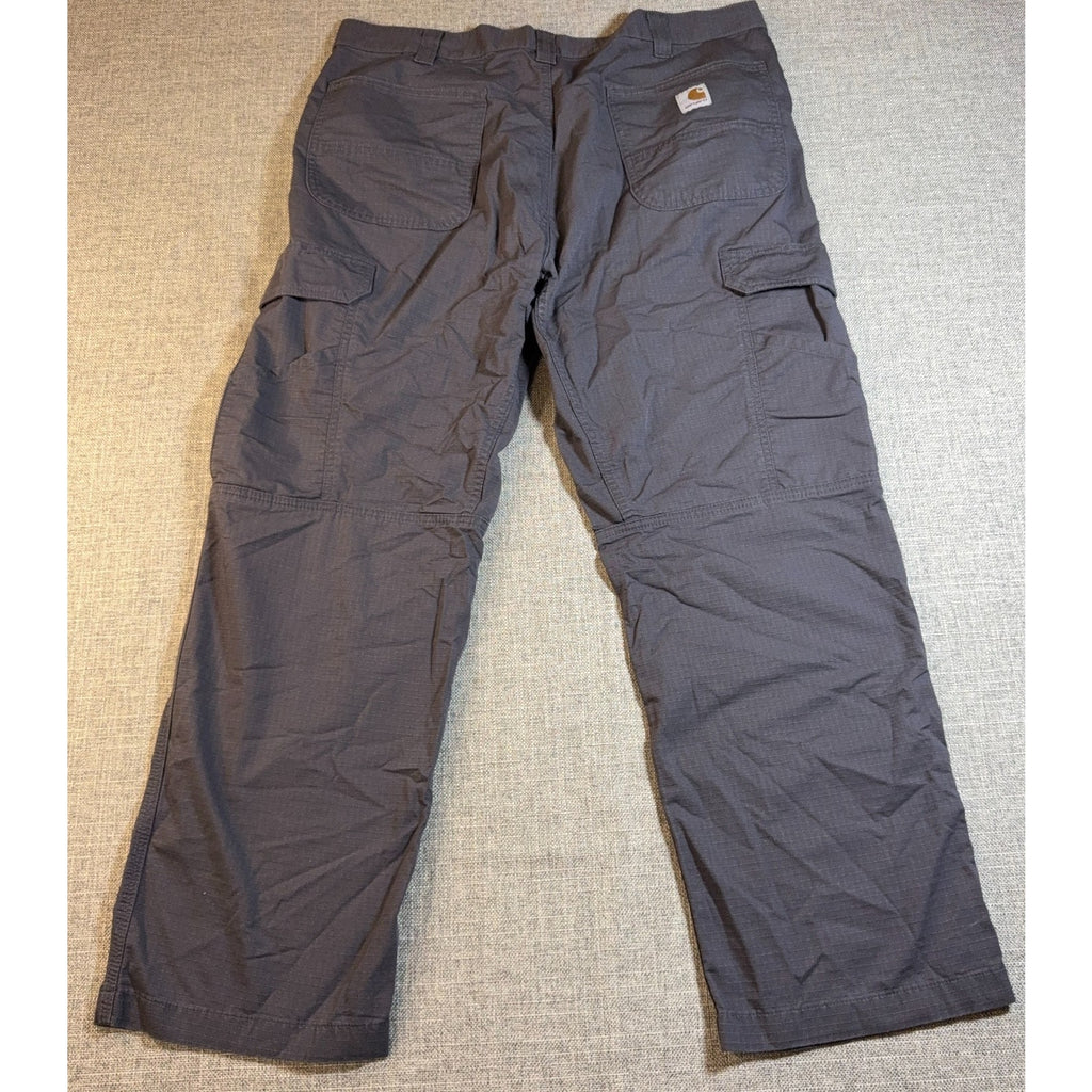Carhartt Cargo Pants Mens 38x30 Gray Relaxed Fit Ripstop Work Utility Stained