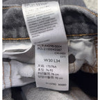 Levis Skateboarding Super Baggy Jeans Mens 30x34 Gray Black Y2K Skater A4298