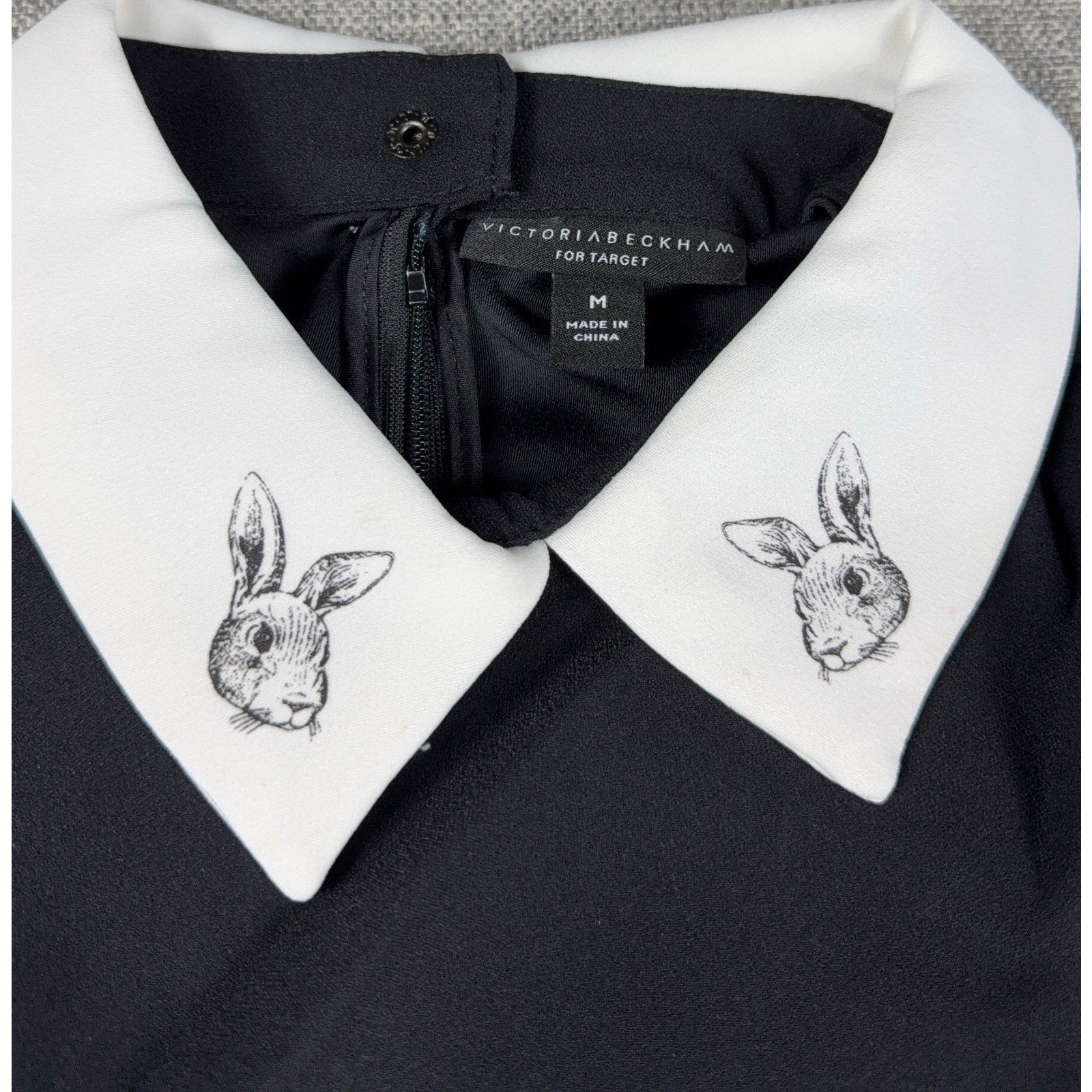 Victoria Beckham for Target Bunny Rabbit Collar Dress Black NWT Womens M 2017