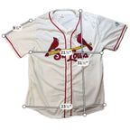 St Louis Cardinals MLB SGA Jersey Adult XL White Scott Credit Union Blank Back