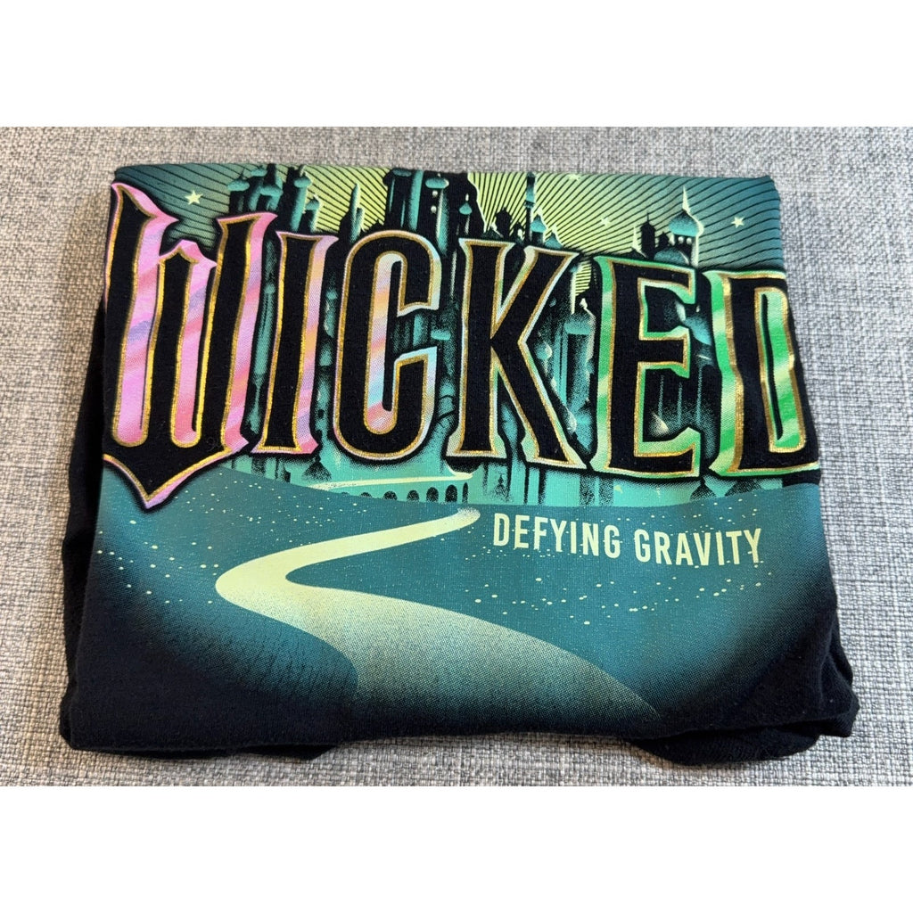 Wicked Defying Gravity T Shirt Youth XL Black Universal Graphic Tee Adult XS S