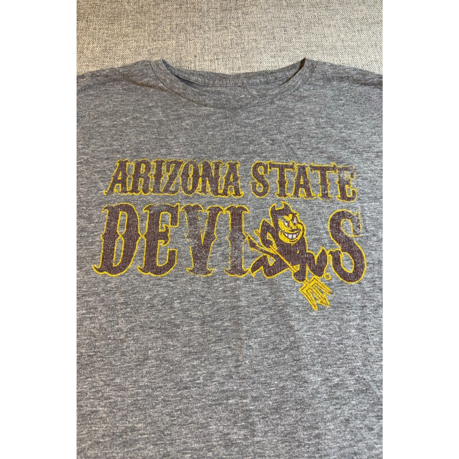 Original Retro Brand Arizona State Sun Devils Shirt Mens L Gray Tri Blend ASU