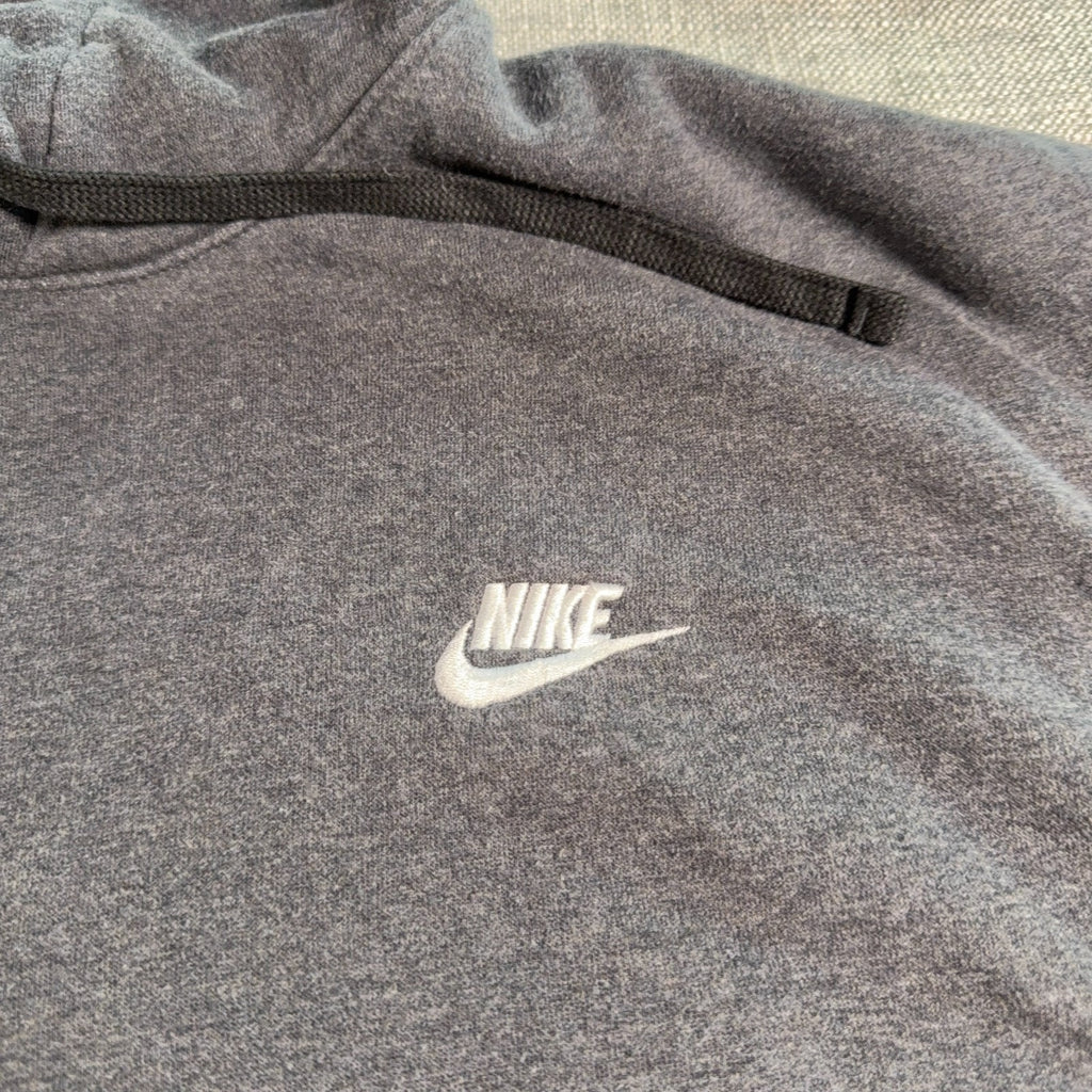 Nike Club Fleece Hoodie Mens XL Gray Pullover Sweatshirt Swoosh BV2654-071