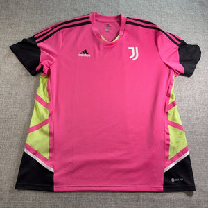 Adidas Juventus Training Jersey Mens 2XL Pink HEAT.RDY Soccer Footbal