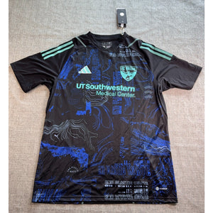 FC Dallas adidas 2023 One Planet Jersey Men’s L Black MLS AEROREADY NWT
