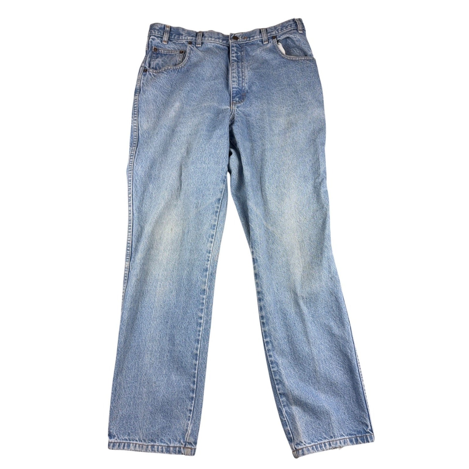 Vintage Duck Head Jeans 33x31.5 Light Wash High Rise Straight Leg Denim