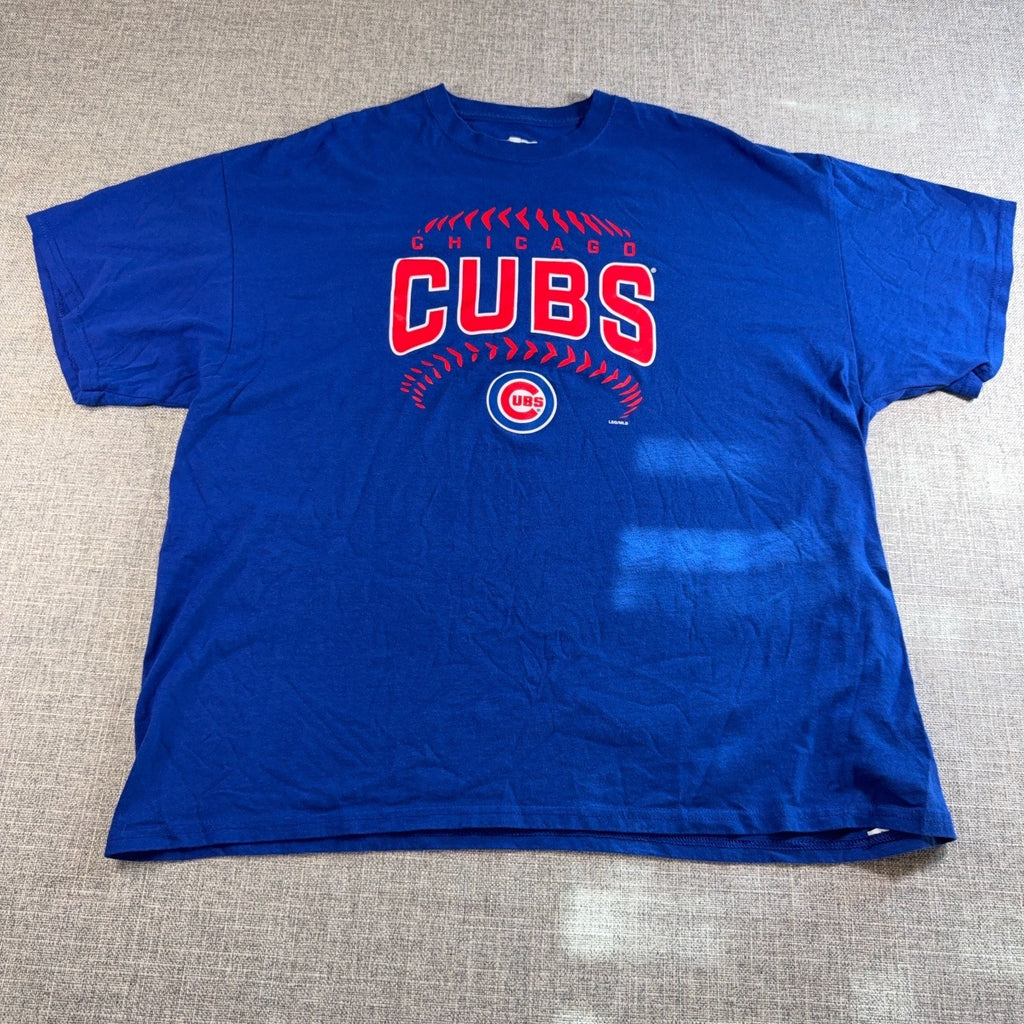 Chicago Cubs MLB Genuine Merchandise T Shirt Men 2XL Blue Baseball Graphic Tee