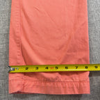TrueFlies Pants Mens 34x32 Coral Orange Fishing Chino Flat Front Embroidered