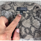 The Limited Snakeskin Blouse Womens L Animal Print Button Down Shirt Y2K
