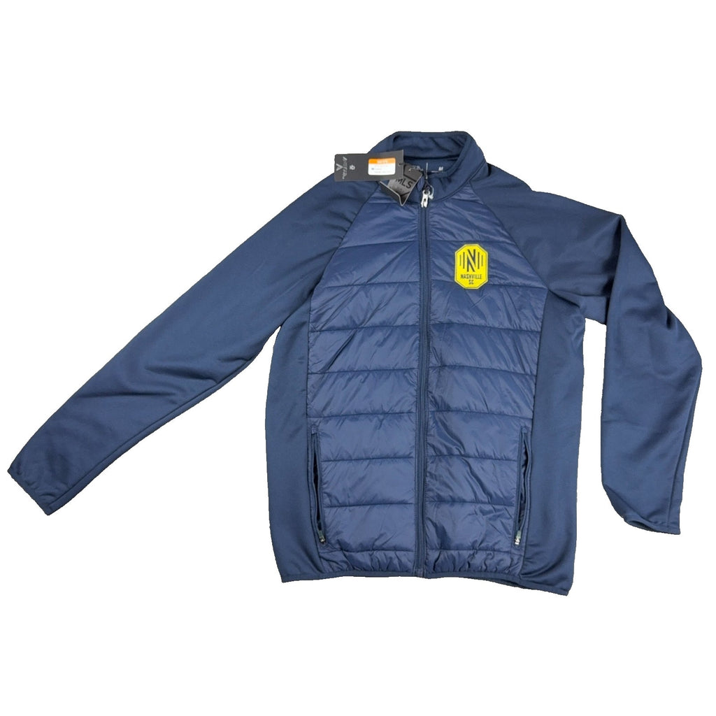 NWT Antigua Nashville SC Jacket Mens M MLS Hybrid Quilted Full Zip Navy